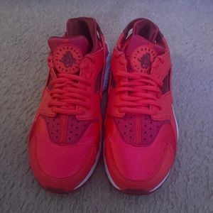 Nike Shoes Womens 8 Air Huarache Run Bright Crimson Sneakers Red